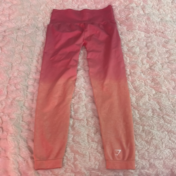 Gymshark pink and orange ombre leggings size M - Picture 4 of 5